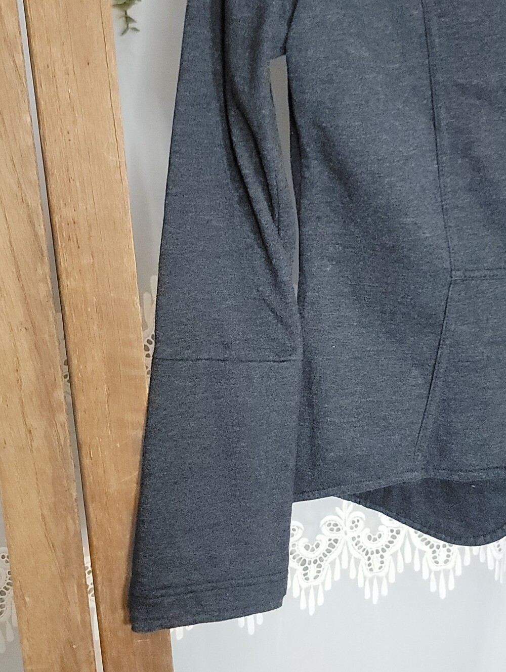 Black Knit Blazer | God Buttons | Soft Structured Casual Jacket - Picture 7 of 8
